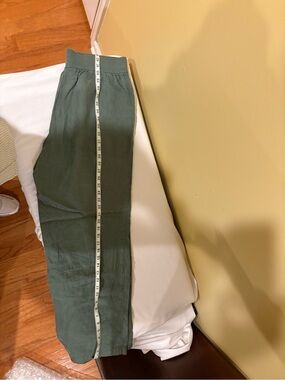 Land’s End Green Linen-Blend Wide Leg Pants size 12